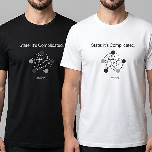 State Its Complicated Programmer Humor T-shirt