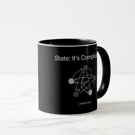 State Its Complicated Two Sided Programmer Mug Mok (Voorkant rechts)