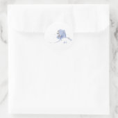 State-kaart van Blue & Gold Alaska Ronde Sticker (Tas)