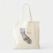 State-kaart van Blue & Gold California Tote Bag (Voorkant)