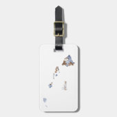 State-kaart van Blue & Gold Hawaii Bagagelabel (Voorkant verticaal)