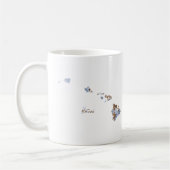 State-kaart van Blue & Gold Hawaii Koffiemok (Links)
