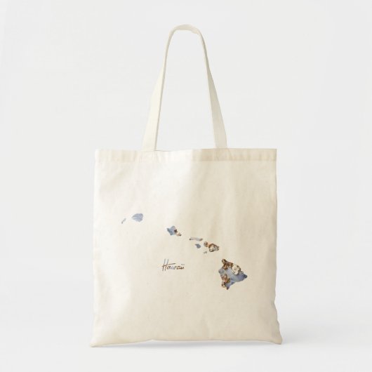 State-kaart van Blue & Gold Hawaii Tote Bag (Voorkant)
