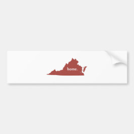 State-kaart van Virginia home-silhouette Bumpersticker