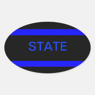 State LEO-sticker Ovale Sticker