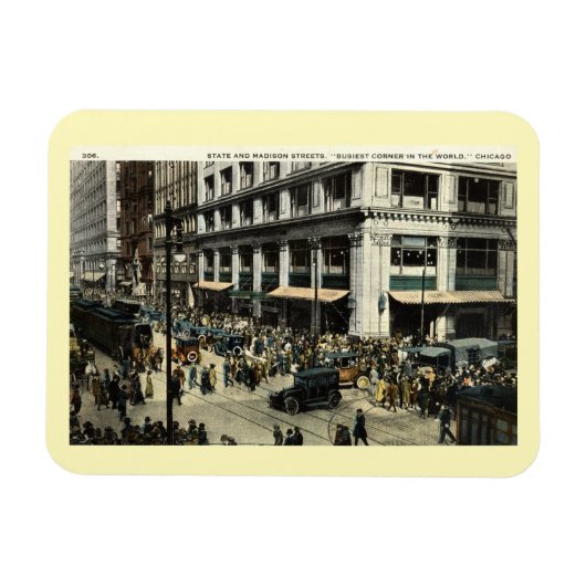 State & Madison Sts., Chicago IL, 1922  Magneet (Horizontaal)