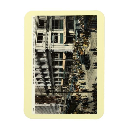 State & Madison Sts., Chicago IL, 1922 Magneet (Verticaal)