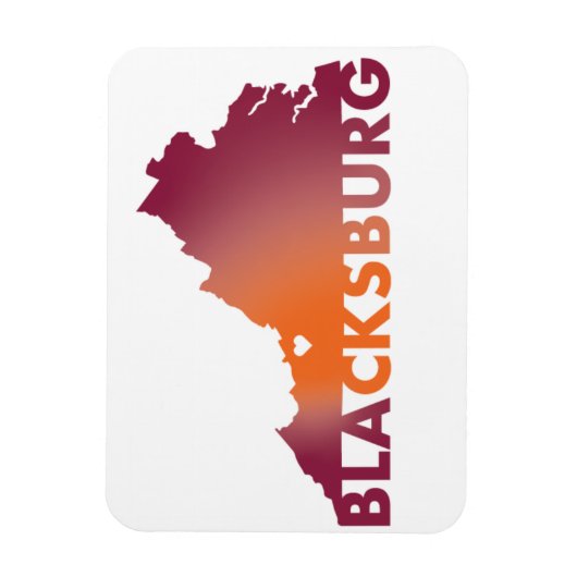 State magnet van Blacksburg Virginia Magneet (Verticaal)