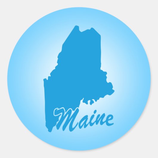 State Maine Classic Round Sticker (Voorkant)