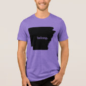 State Map Belong Arkansas Tri-Blend Shirt (Voorkant)