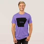 State Map Belong Arkansas Tri-Blend Shirt (Voorkant volledig)