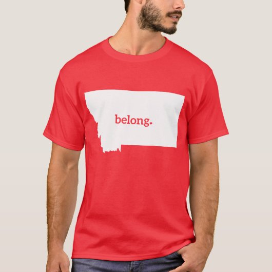 State Map Montana Belong T-shirt (Voorkant)