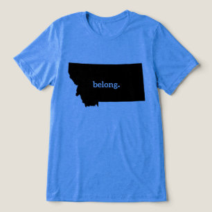State Map Montana Belong Tri-Blend Shirt