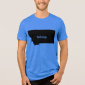 State Map Montana Belong Tri-Blend Shirt (Voorkant)