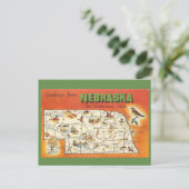 State Map Nebraska Briefkaart (Staand voorkant)