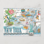 state map new york briefkaart (Voorkant)