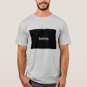 State Map North Dakota Belong T-shirt (Voorkant)