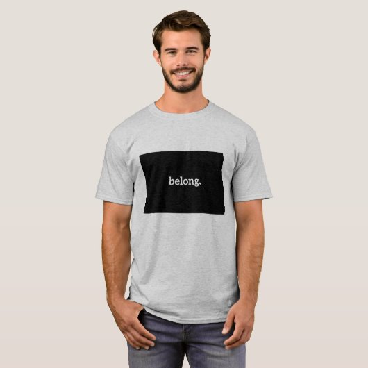 State Map North Dakota Belong T-shirt (Voorkant volledig)