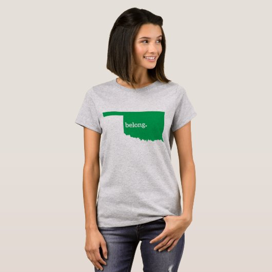 State Map Oklahoma Belong T-shirt (Voorkant volledig)