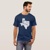 State Map Silhouette uit Texas T-shirt (Voorkant volledig)