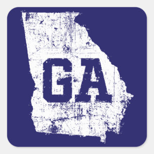 State Map Sticker in nood White Georgia