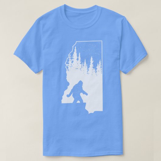 State Map van Mississippi T-shirt (Design voorkant)