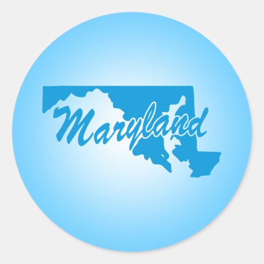 State Maryland Classic Round Sticker (Voorkant)