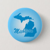 State Michigan Ronde Button 5,7 Cm (Voorkant)