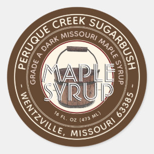State Name Maple Syrup Sap Bucket Editable Label