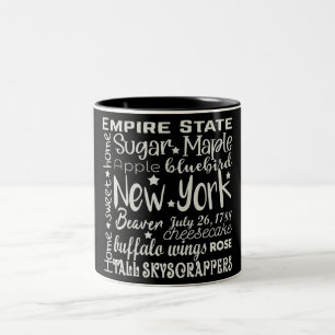 State/New York Two-Tone Coffee Mok