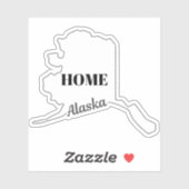 State of ALASKA: een overzicht van de staat. Alask Sticker (Vel)