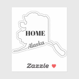 State of ALASKA: een overzicht van de staat. Alask Sticker