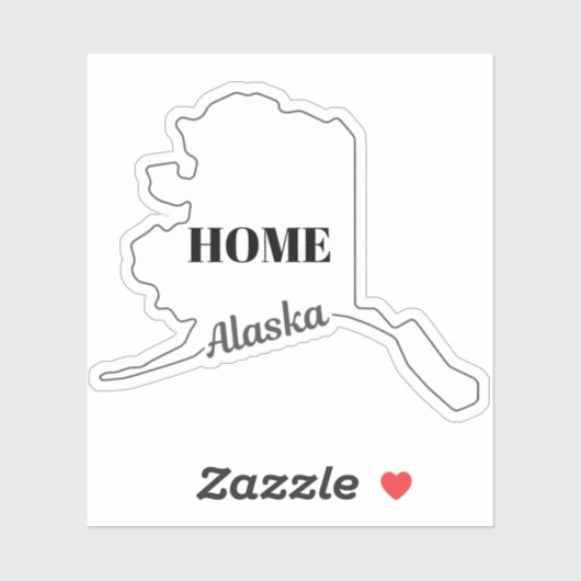 State of ALASKA: een overzicht van de staat. Alask Sticker (Vel)