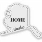 State of ALASKA: een overzicht van de staat. Alask Sticker (Voorkant)