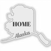 State of ALASKA: een overzicht van de staat. Alask Sticker (Voorkant)