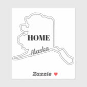 State of ALASKA: een overzicht van de staat. Alask Sticker (Vel)