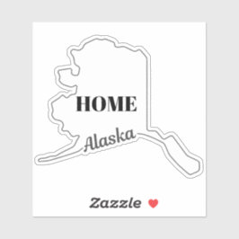 State of ALASKA: een overzicht van de staat. Alask Sticker
