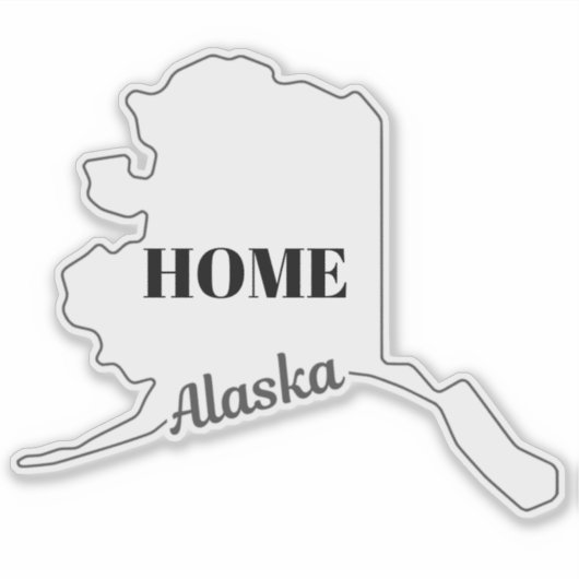 State of ALASKA: een overzicht van de staat. Alask Sticker (Voorkant)