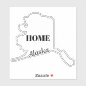 State of ALASKA: een overzicht van de staat. Alask Sticker (Vel)