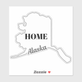 State of ALASKA: een overzicht van de staat. Alask Sticker