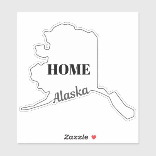 State of ALASKA: een overzicht van de staat. Alask Sticker (Vel)