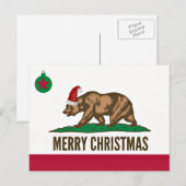 State of California Merry Christmas Beer Briefkaar Feestdagenkaart (Voorkant / Achterkant)