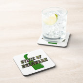 State of Delaware Afbeelding Tekst en kaart overzi Bier Onderzetter (Rechterzijde)