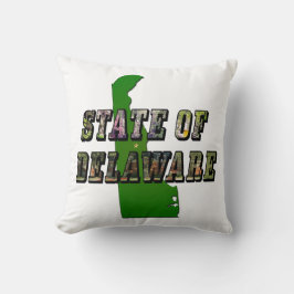 State of Delaware Afbeelding Tekst en kaart overzi Kussen