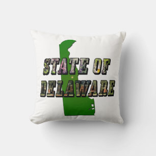 State of Delaware Afbeelding Tekst en kaart overzi Kussen