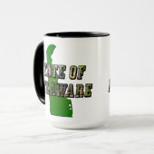 State of Delaware Afbeelding Tekst en kaart overzi Mok (Voorkant links)