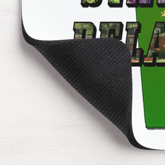 State of Delaware Afbeelding Tekst en kaart overzi Muismat (Hoek)