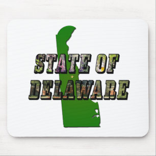 State of Delaware Afbeelding Tekst en kaart overzi Muismat