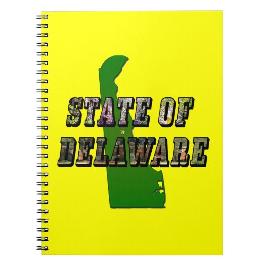 State of Delaware Afbeelding Tekst en kaart overzi Notitieboek (Voorkant)