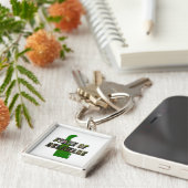 State of Delaware Afbeelding Tekst en kaart overzi Sleutelhanger (Zijkant)